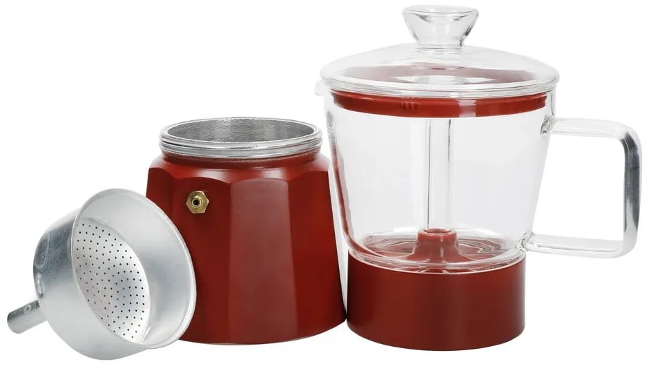 Czerwona kawiarka ze stali nierdzewnej 0,29 l La Cafetiere Verona – Kitchen Craft
