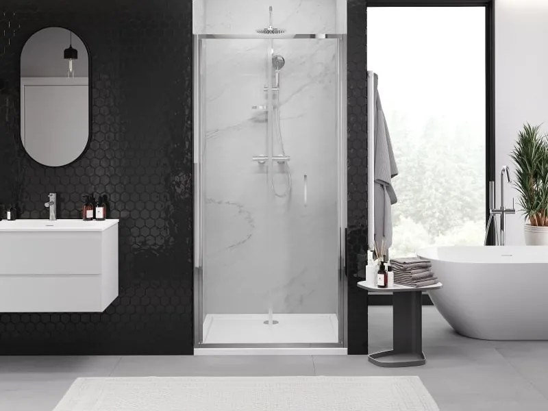 Mexen Exo drzwi prysznicowe składane 80 cm, transparent, chrom - 816-080-000-01-00