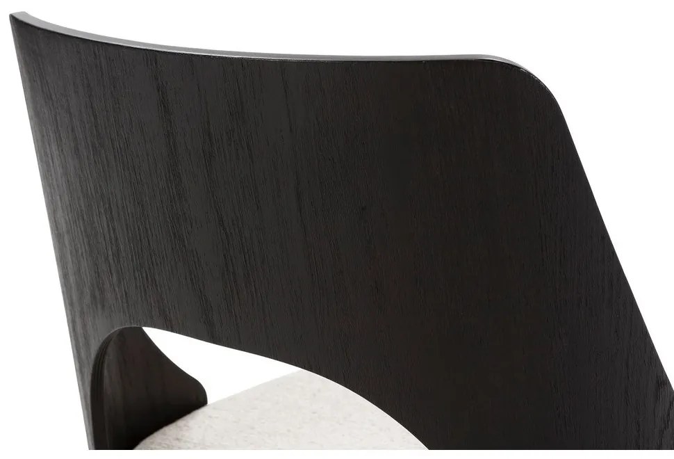 Czarne/kremowe tapicerowane krzesła zestaw 2 szt. Gilda – MOME