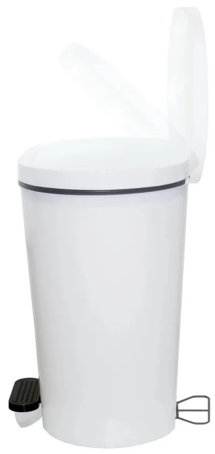 Denox Pedal bin 25 L, owalny, biały