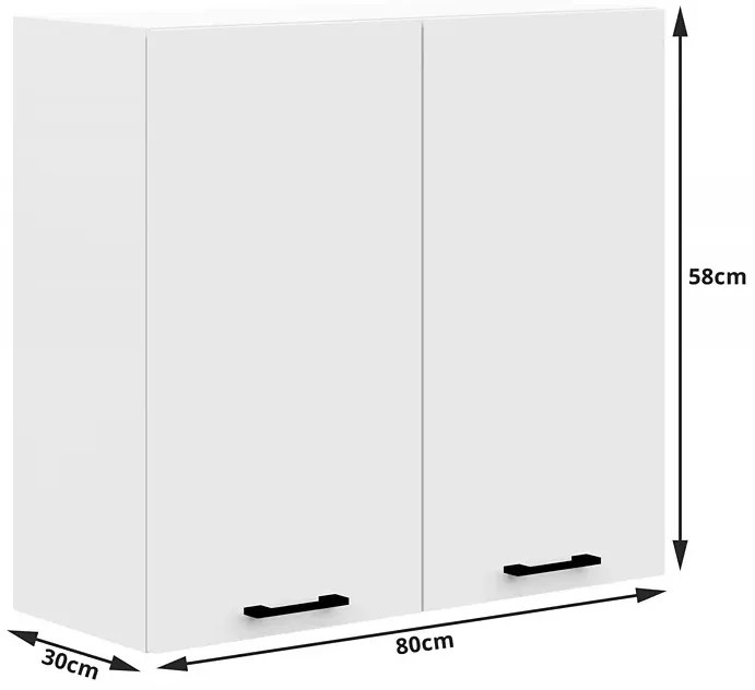 Zestaw Białych Mebli Kuchennych 240 Cm R8-M25