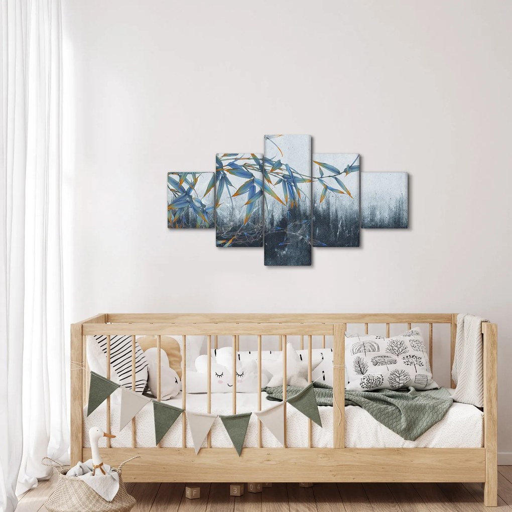 Obraz - Bambus na ścianie (125x70 cm)