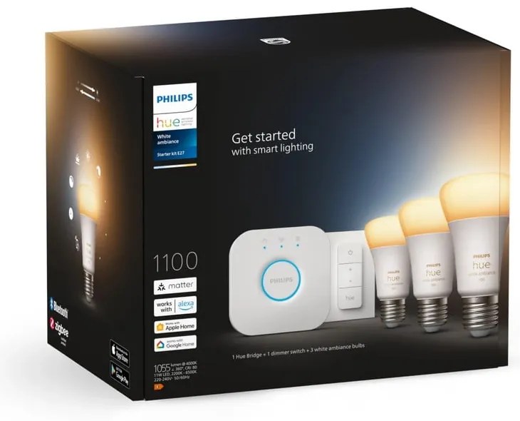 Inteligentny zestaw startowy 5 szt. z gwintem E27, 11 W White ambiance – Philips Hue