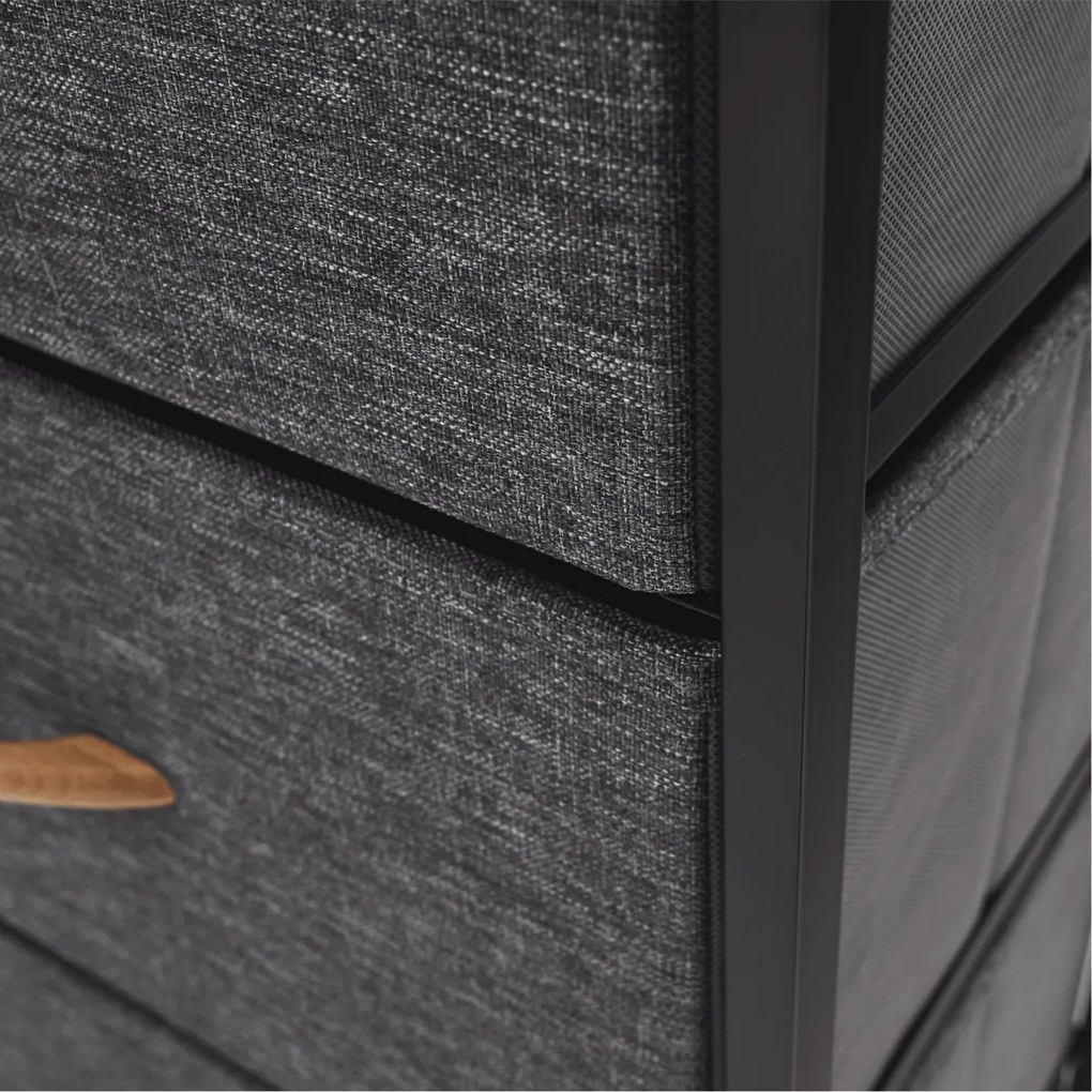 Komoda z szufladami z tkaniny PALMERA, czarny