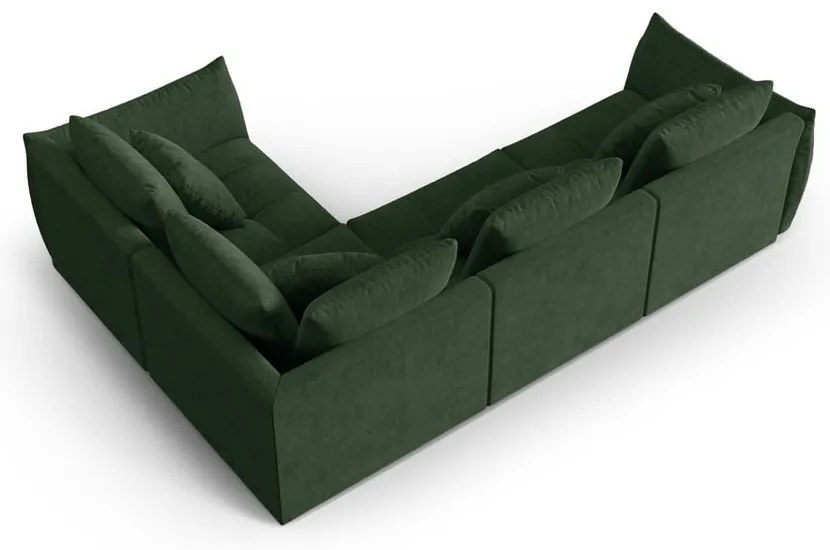 Ciemnozielony narożnik (prawostronny/w kształcie litery L) Bloom – Micadoni Home