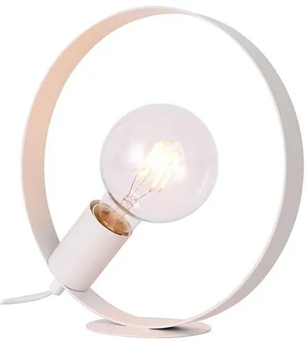 Biała lampa stołowa w stylu skandynawskim - V057 E0-D21