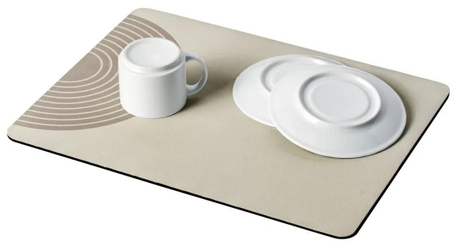 Beżowa gumowa podkładka do naczyń 40x30 cm Dima – Wenko