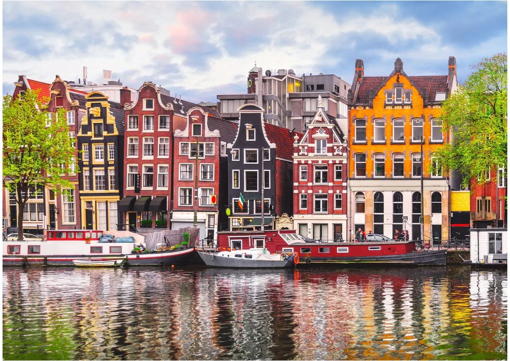 Obraz na szkle - Amsterdam, domy tańca (70x50 cm)