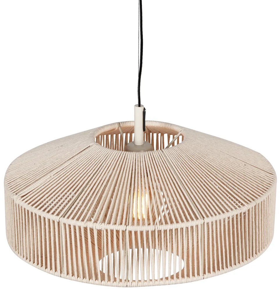 Japandi hanglamp bruin touw 46cm - SveaJapandi Oswietlenie wewnetrzne