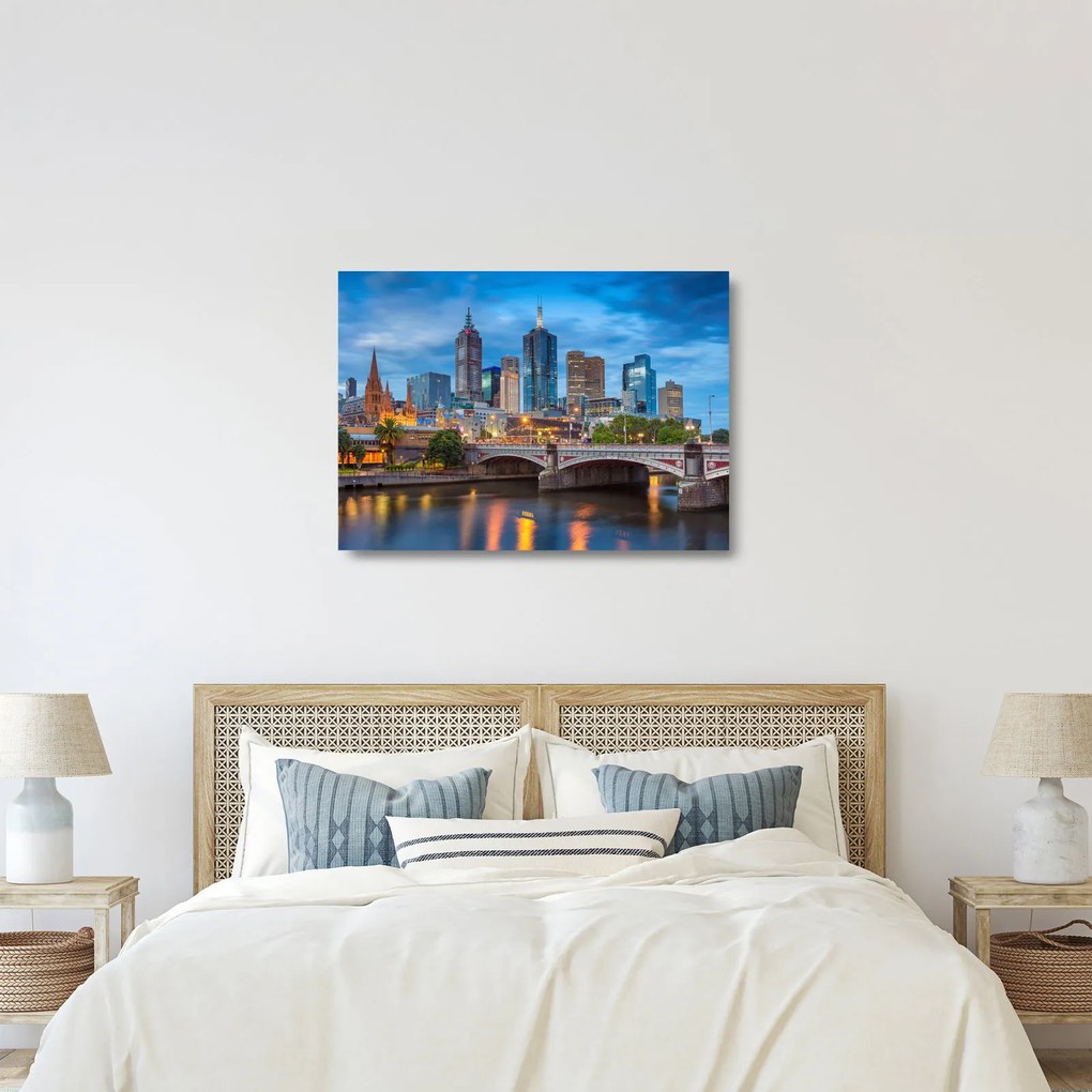 Obraz na szkle - miasto Melbourne (70x50 cm)