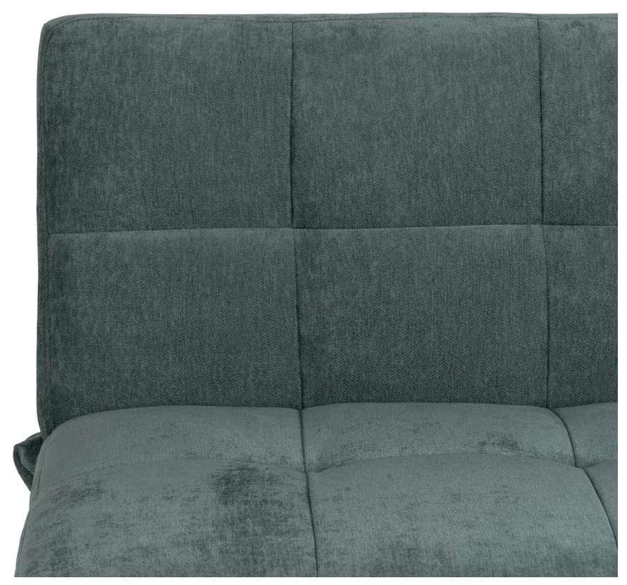Turkusowa rozkładana sofa z tkaniny szenilowej 178 cm – Ixia