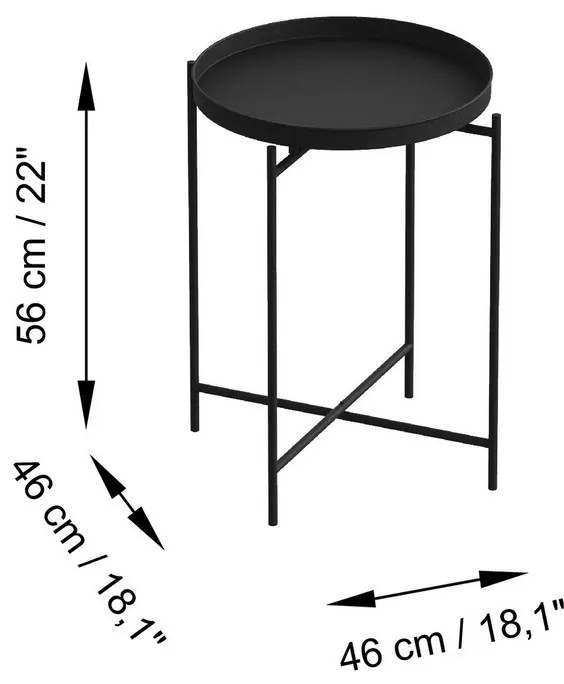 Stolik do odkładania Sale Black