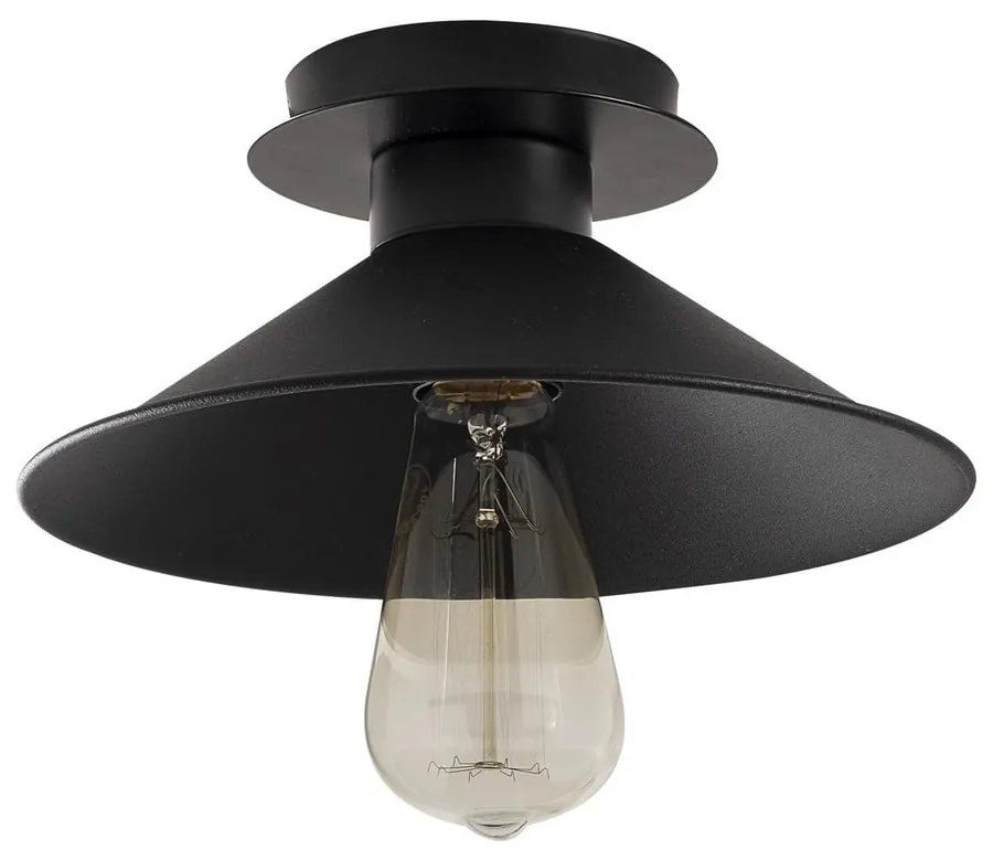 Czarna lampa sufitowa z metalowym kloszem ø 24 cm Berceste – Opviq lights