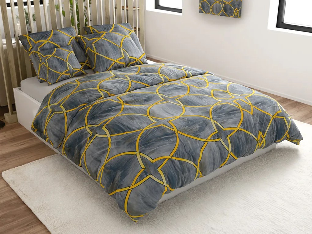 PrzytulneMieszkanie.pl PrzytulneMieszkanie.pl Pościel z mikrofibry RYNETH szara Rozmiar pościeli: 70 x 80 cm | 140 x 200 cm