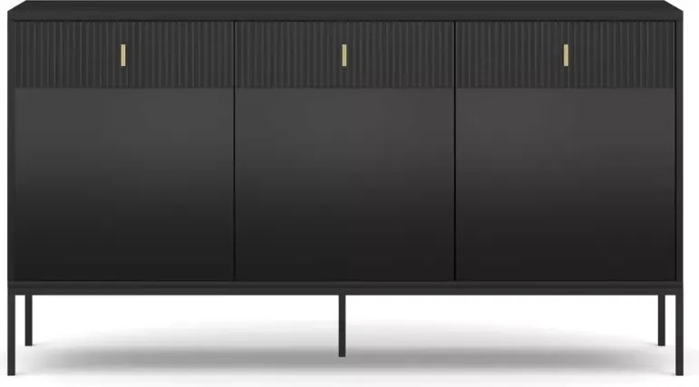Komoda Aurea 154 cm – stylowa komoda z ryflowanymi frontami, nowoczesny design