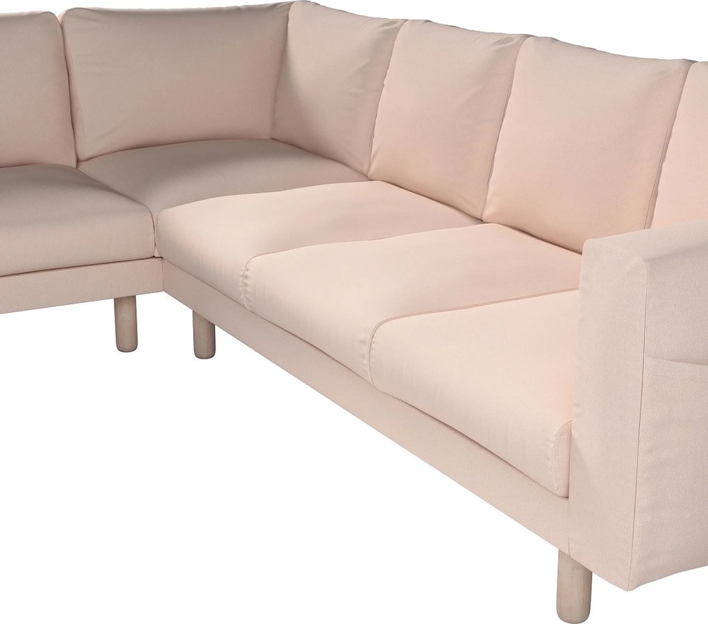 Pokrowiec na sofę narożną Norsborg 5-osobową kolor różowy tkanina strukturalna