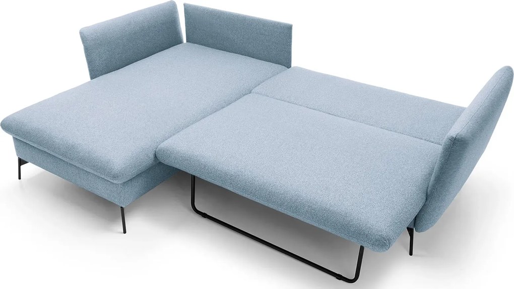 Niebieski narożnik nowoczesny z funkcją spania L5-B08