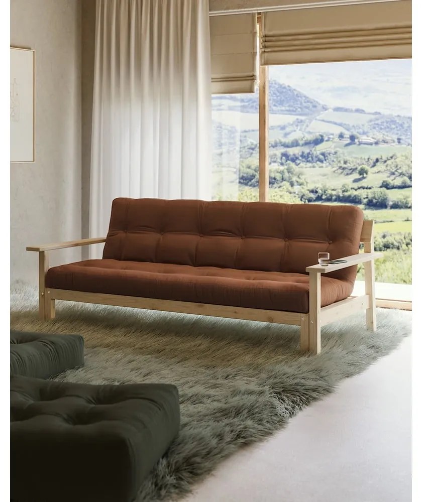 Różowa rozkładana sofa 218 cm Unwind – Karup Design