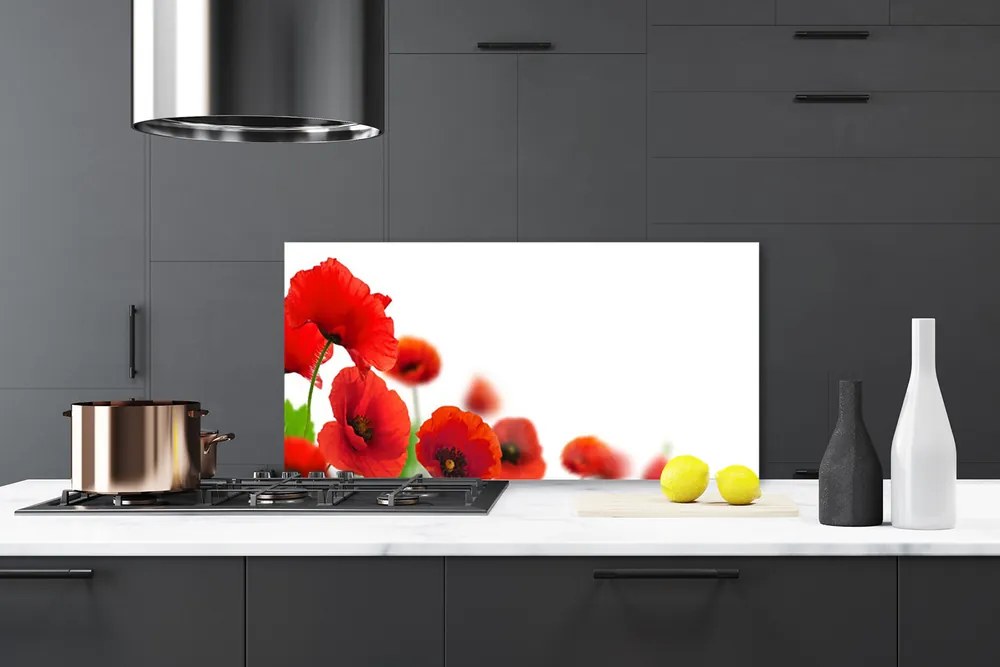 Panel Kuchenny Czerwone Maki W Słońcu