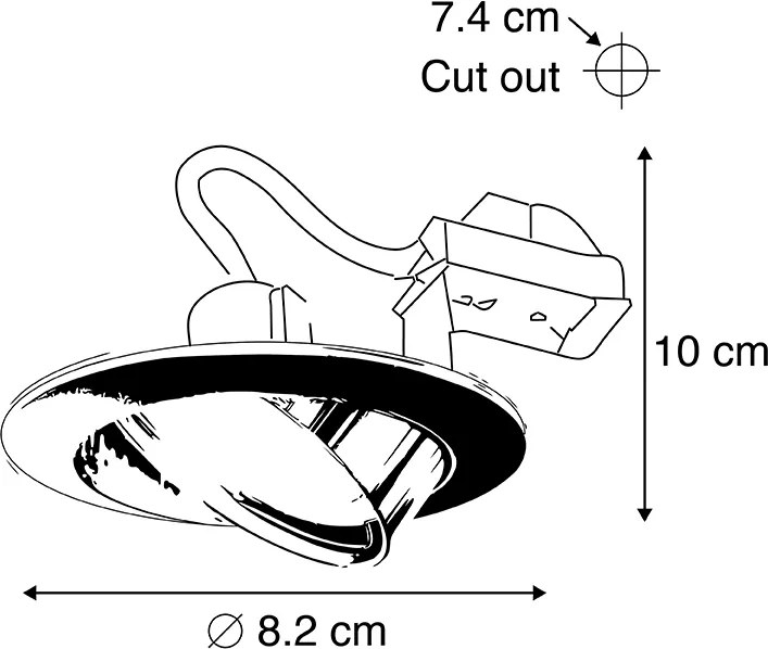 Inteligentny reflektor wpuszczany biały regulowany z WiFi GU10 - Edu