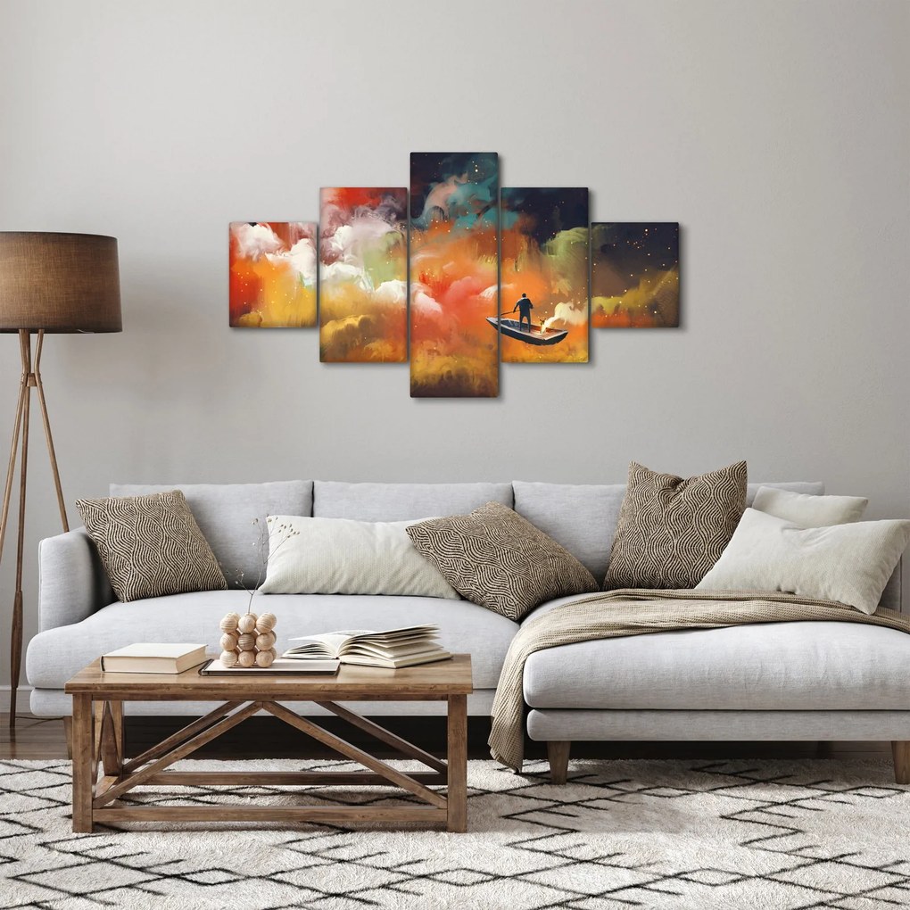 Obraz - człowiek unoszący się w kosmosie (125x70 cm)