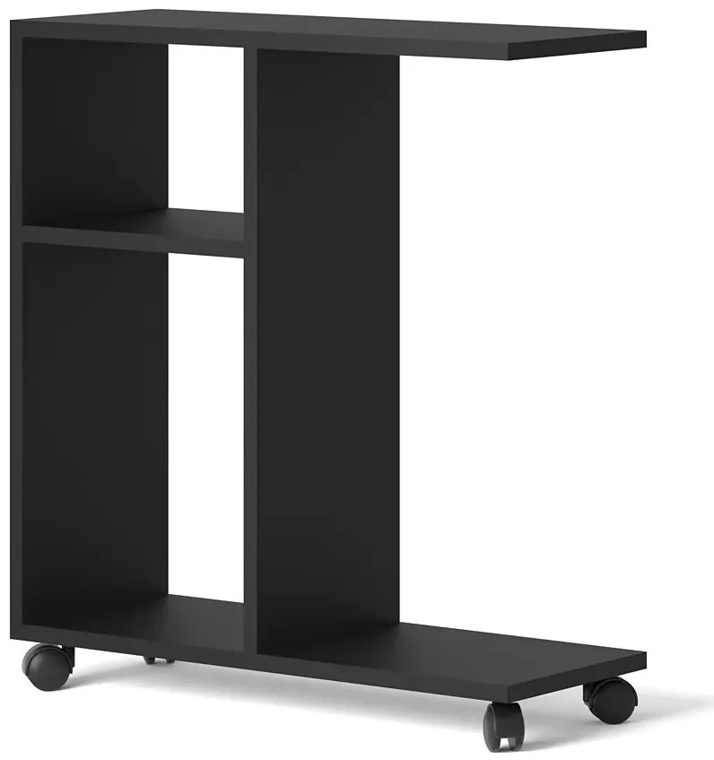 Czarny mobilny stolik pomocniczy L0-B77