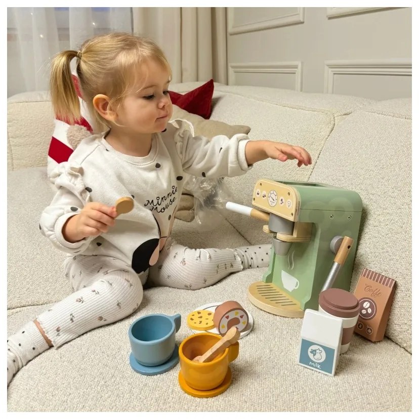 Woopie green drewniany ekspres do kawy 25 el cukiernia barista