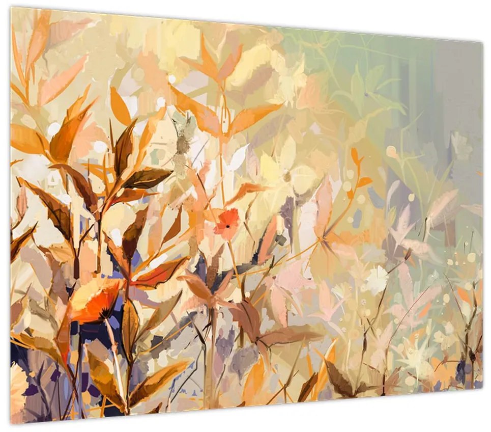 Obraz - Malowane rośliny (70x50 cm)
