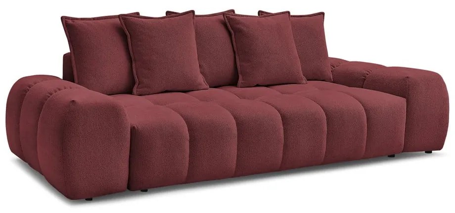 Bordowa sofa z tkaniny szenilowej 278 cm Everest – Bobochic Paris