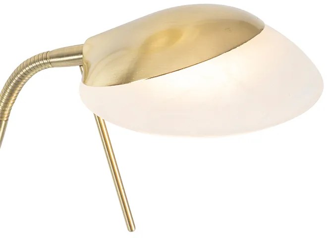 Lampa podłogowa mosiężna z lampką do czytania, w tym LED i ściemniacz - Empoli Nowoczesny Oswietlenie wewnetrzne