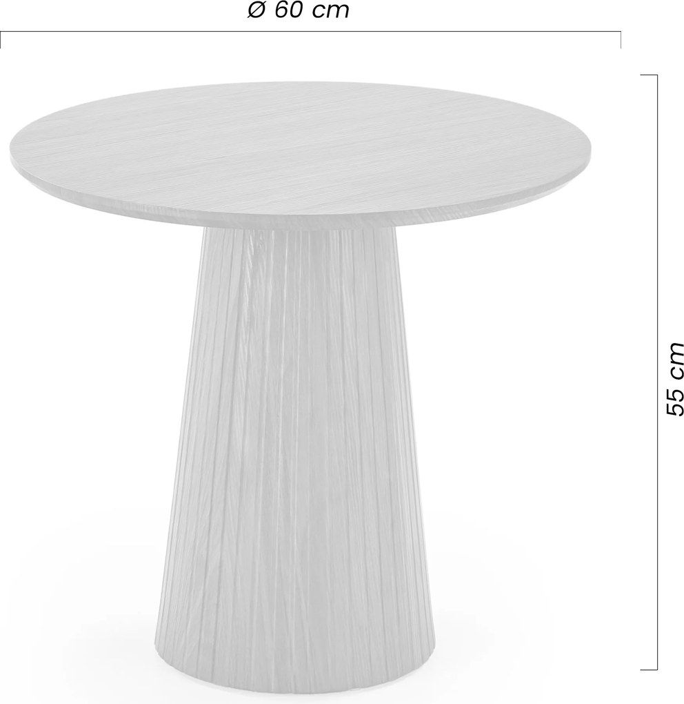 Stolik kawowy okrągły Stellis 60 cm - orzech