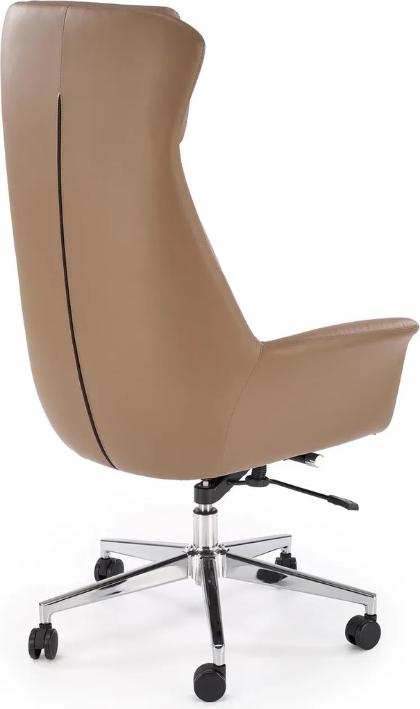 Fotel do gabinetu z ekoskóry Ederson Halmar w kolorze cappuccino