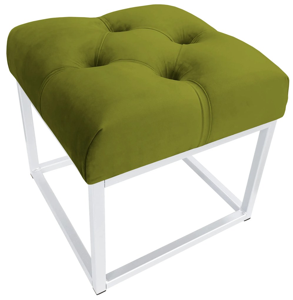 Pufa CHESTERFIELD LOFT ławka postawa biała BL75