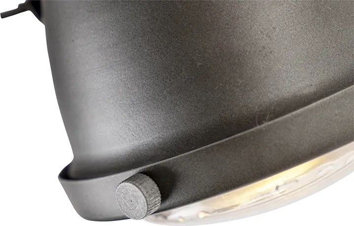 Industrialny reflektor stalowy z drewnianym uchwytem i możliwością regulacji kąta nachylenia 2 światła - Emado