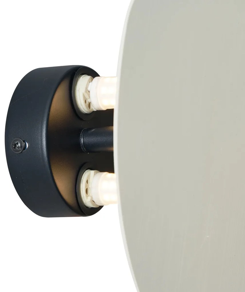Designerski Kinkiet / Lampa scienna beżowy organiczny 20 cm 2-źródła światła - PulleyDesignerski Oswietlenie wewnetrzne