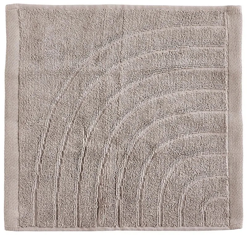Szarobeżowy bawełniany ręcznik frotte 30x30 cm Time – Zone