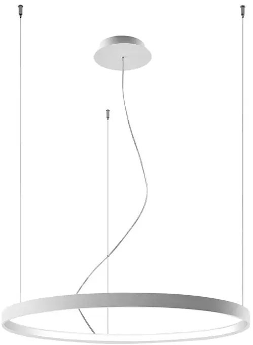 Biała lampa wisząca ring LED S6-K29