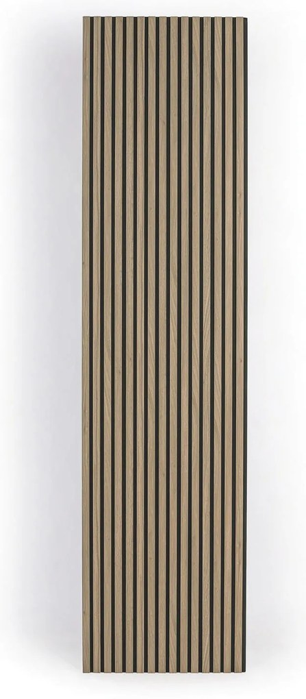 Drewniany panel akustyczny, 2400 x 600 mm, czarny podkład, 5 szt, orzech