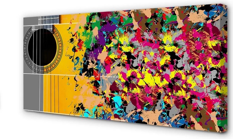 Zdjęcie na płótnie Artystyczna Gitara W Barwach