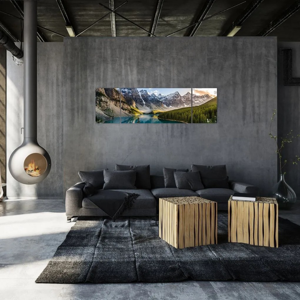 Obraz - Kanada, Park Narodowy Banff, Jezioro Moraine (170x50 cm)