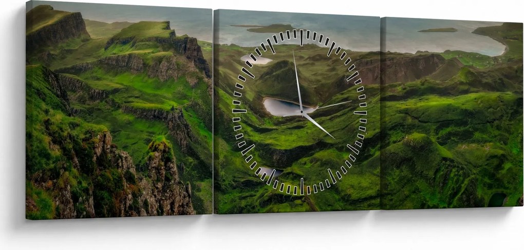 Obraz - Quiraing, Szkocja (z zegarem) (90x30 cm)