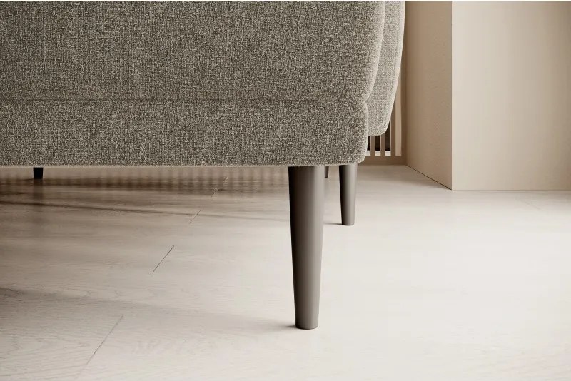 Narożnik BONO z funkcją spania Drewniane nóżki Eleganckie podłokietniki Głębokie siedzisko Prawa strona Barrel 09