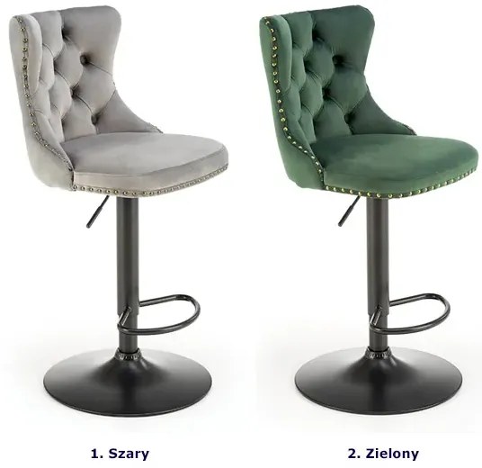 Zielony welurowy hoker glamour pikowany - Forenzo