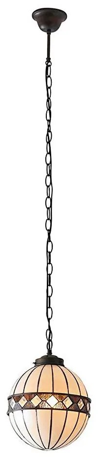 Endon 67044 - Żyrandol na łańcuchu Tiffany FARGO 1xE14/40W/230V Ø 25,5 cm