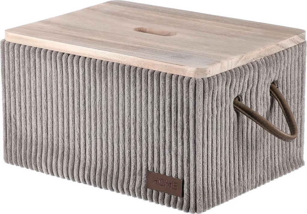 Autronic Zestaw 5 szuflad do przechowywania z tkaniny, szary