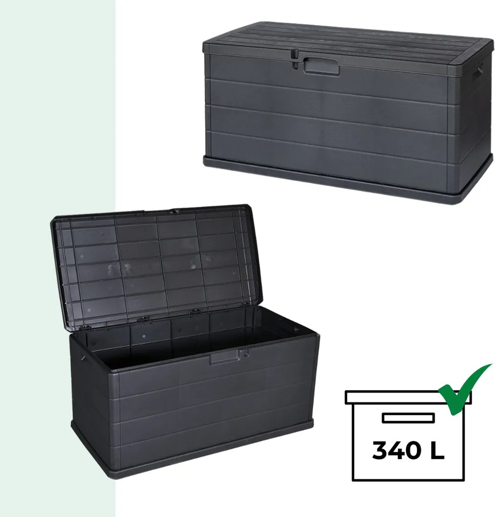 Pojemnik do przechowywania ALPHA, 340L, 118x59x57cm, antracytowa I.P.A.E-Progarden