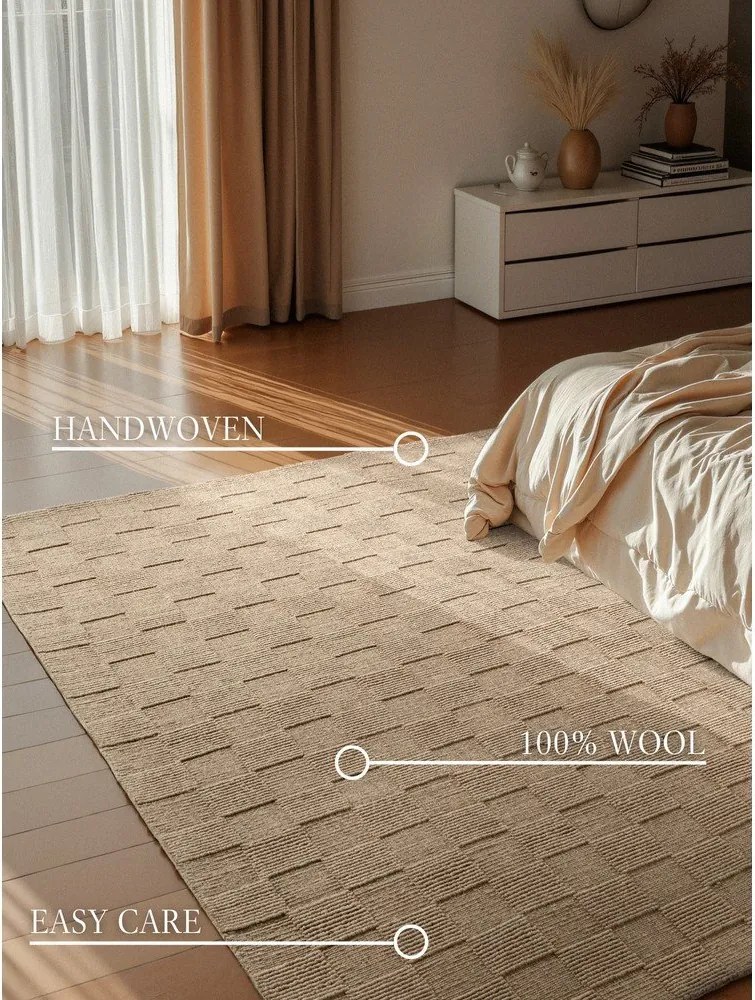 Brązowy wełniany dywan tkany ręcznie 120x170 cm Scala – Villeroy&amp;Boch