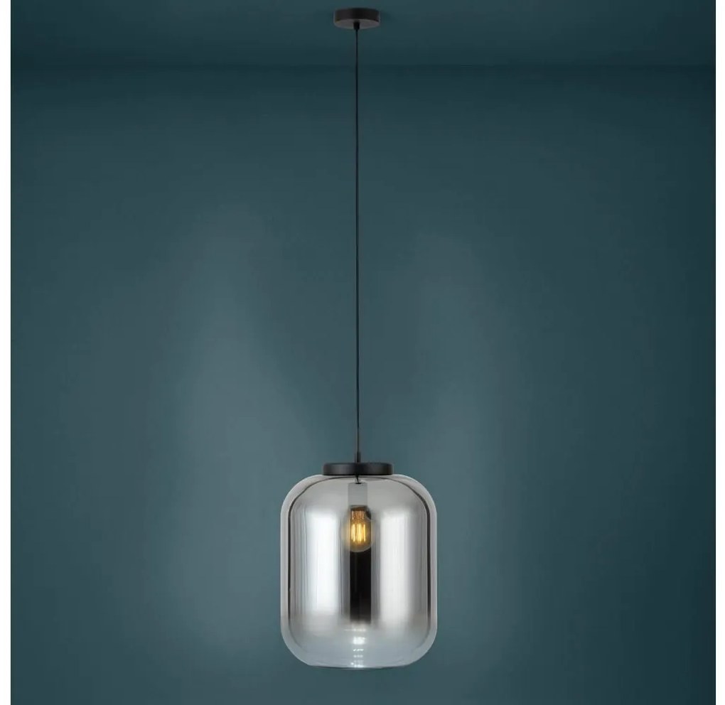 Eglo 39674 - Żyrandol na lince BULCIAGO 1xE27/40W/230V śr. 35 cm dymny