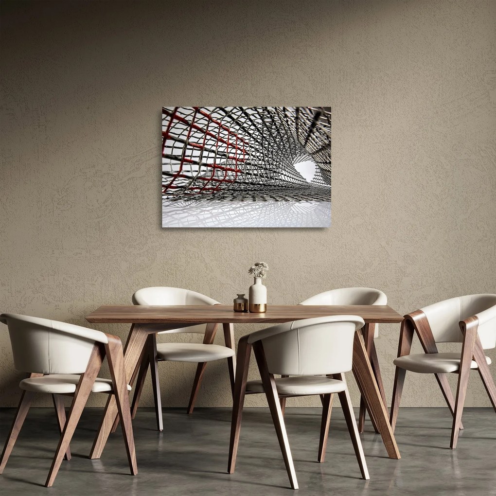 Obraz na szkle - żelazna konstrukcja (70x50 cm)