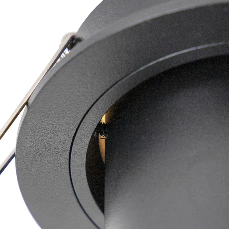 Inteligentny reflektor wpuszczany czarny z możliwością przechylania z WiFi GU10 - Installa Nowoczesny Oswietlenie wewnetrzne